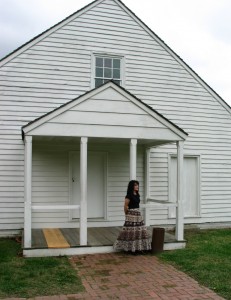 Outside the plantation office building where Stonewall Jackson died, Guinea Station, Virginia.